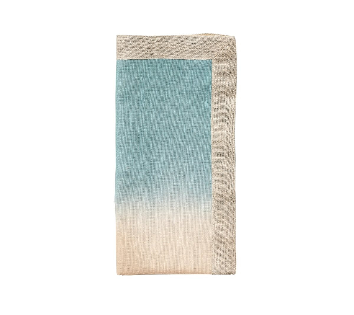 Dip Dye Napkin in Natural & Seafoam Set of 4 by Kim Seybert