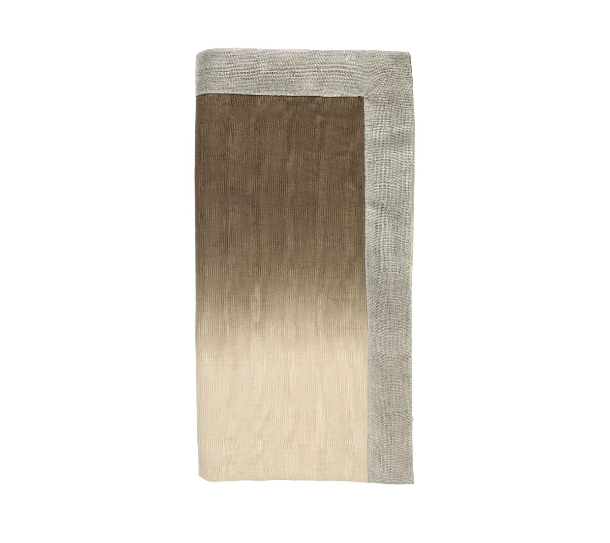 Dip Dye Napkin in Natural Brown & Gold Set of 4 by Kim Seybert