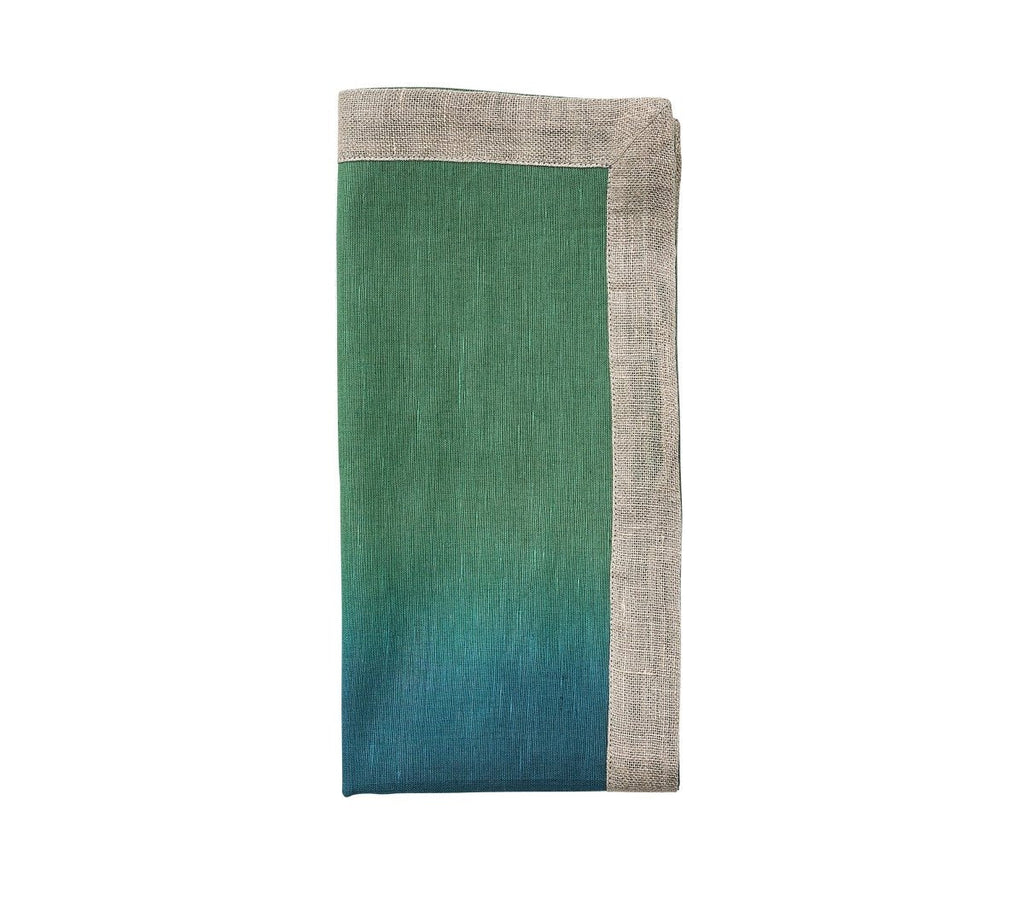Dip Dye Napkin in Navy & Green Set of 4 by Kim Seybert