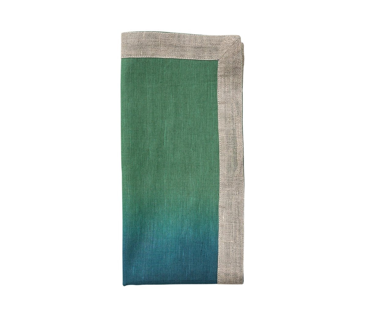 Dip Dye Napkin in Navy & Green Set of 4 by Kim Seybert