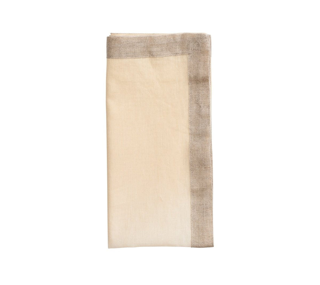 Dip Dye Napkin in White & Beige Set of 4 by Kim Seybert