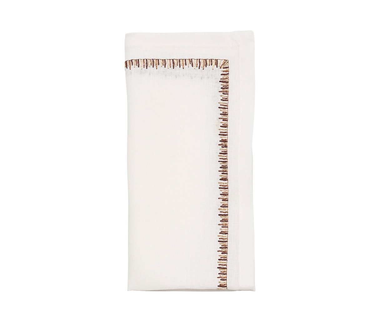 Filament Napkin in White & Brown Set of 4 by Kim Seybert