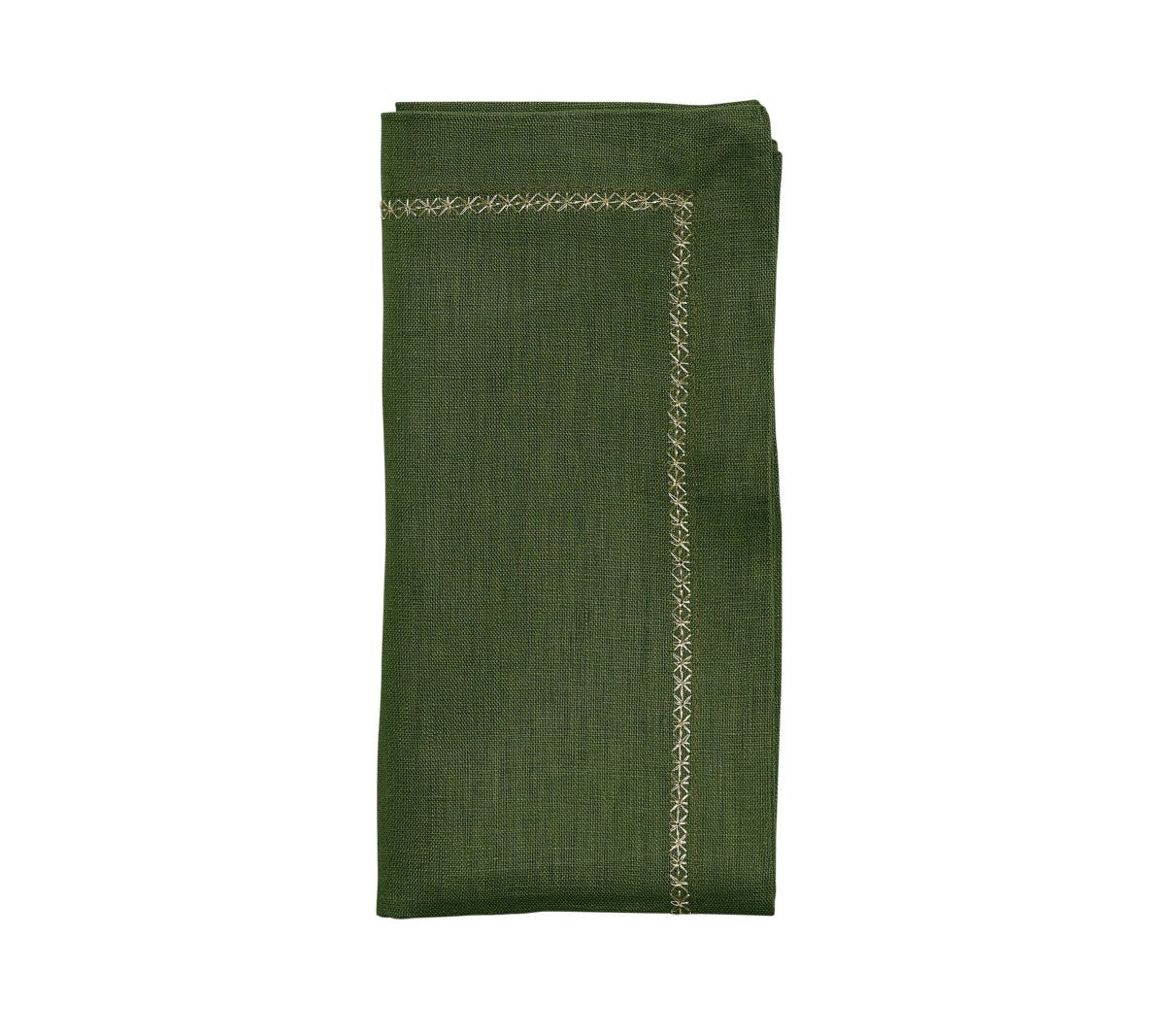 Classic Napkin in Olive Set of 4 by Kim Seybert
