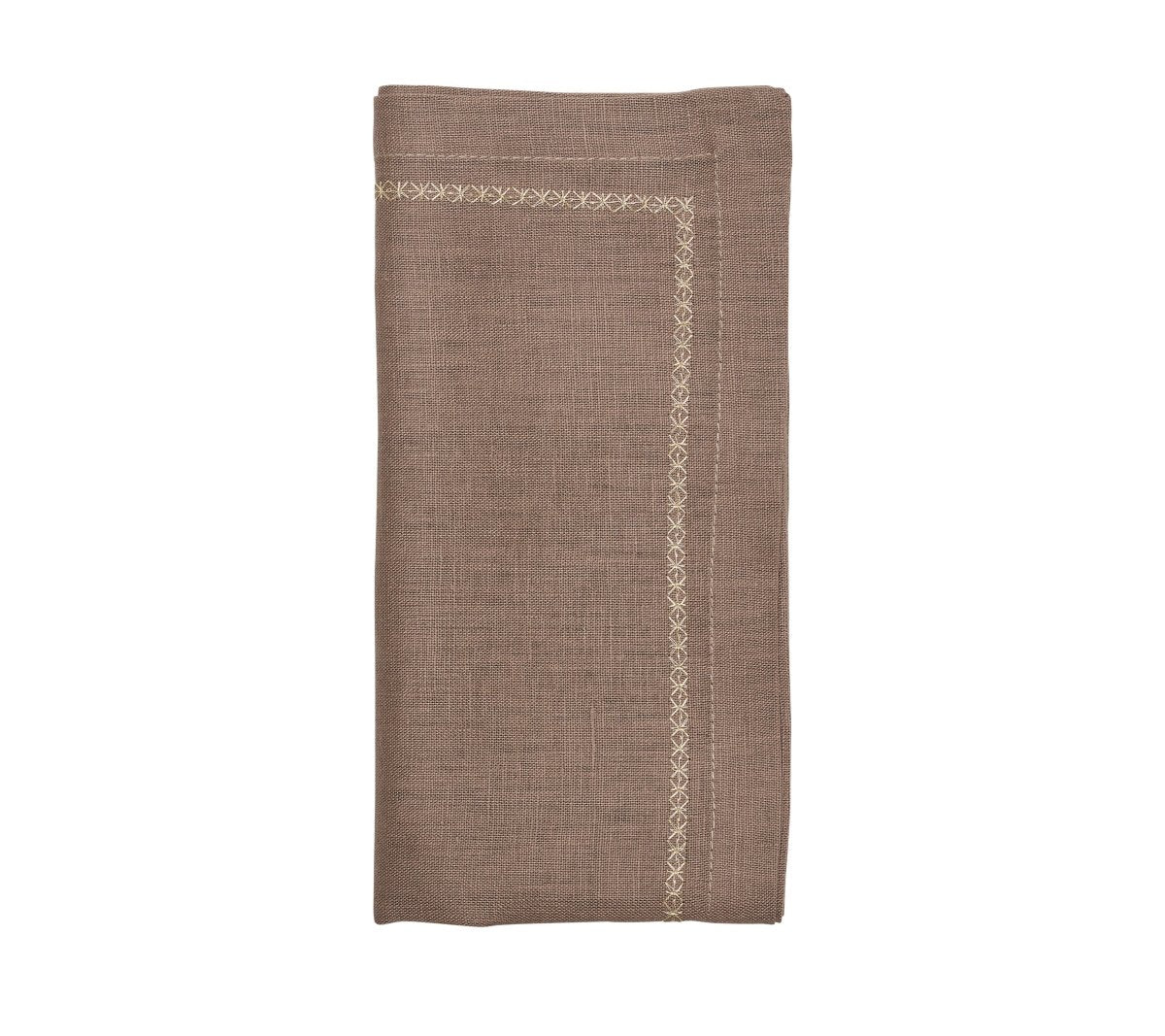 Classic Napkin in Taupe Set of 4 by Kim Seybert