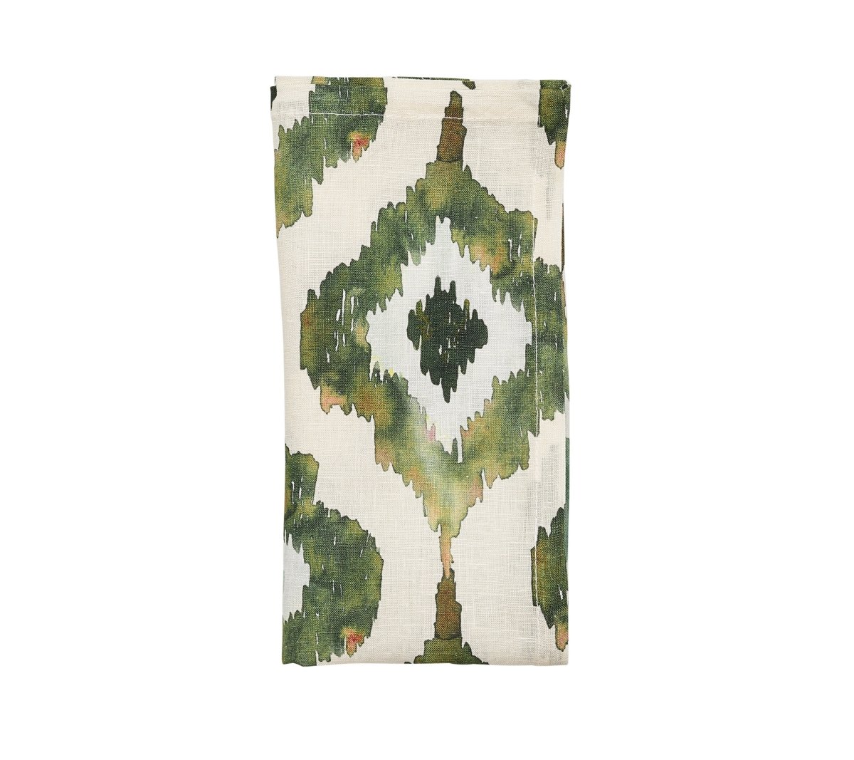 Watercolor Ikat Napkin in Olive Set of 4 by Kim Seybert