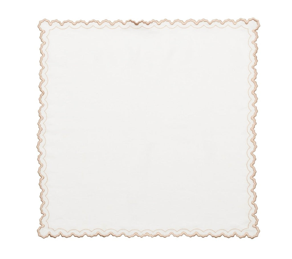 Arches Napkins in White & Natural Set of 4 by Kim Seybert