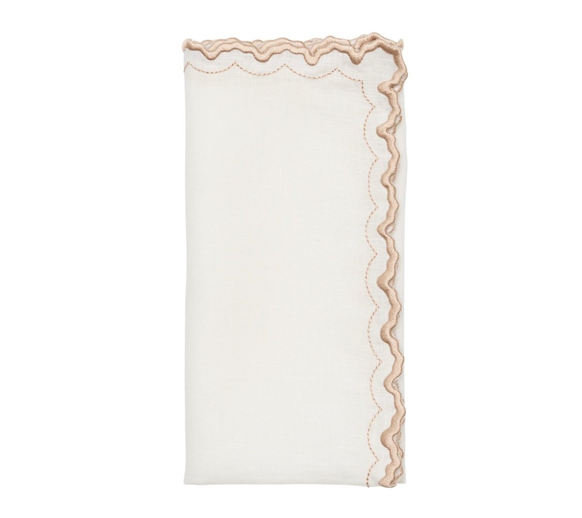 Arches Napkins in White & Natural Set of 4 by Kim Seybert