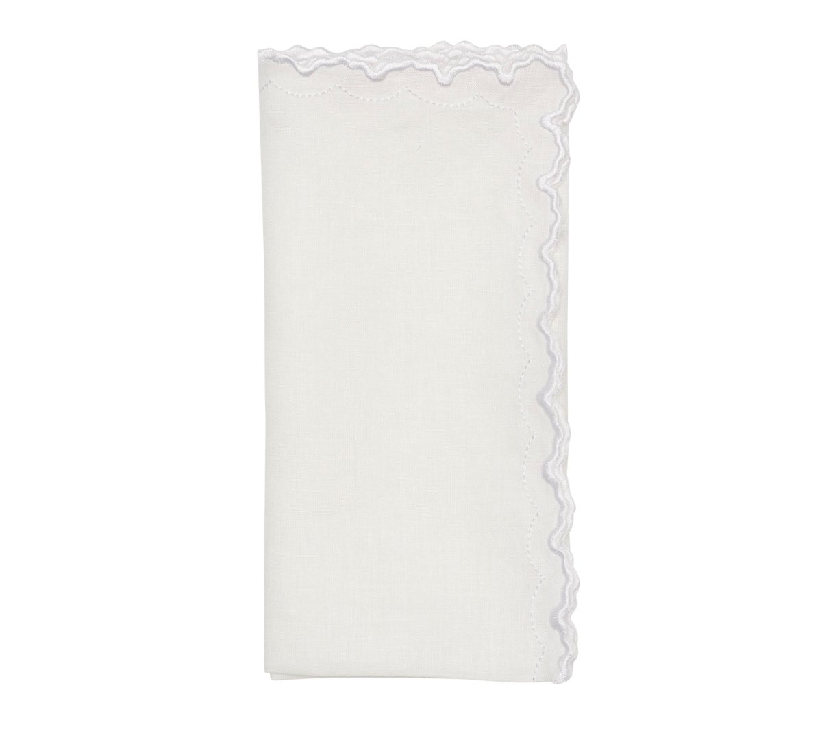 Arches Napkin in White Set of 4 by Kim Seybert