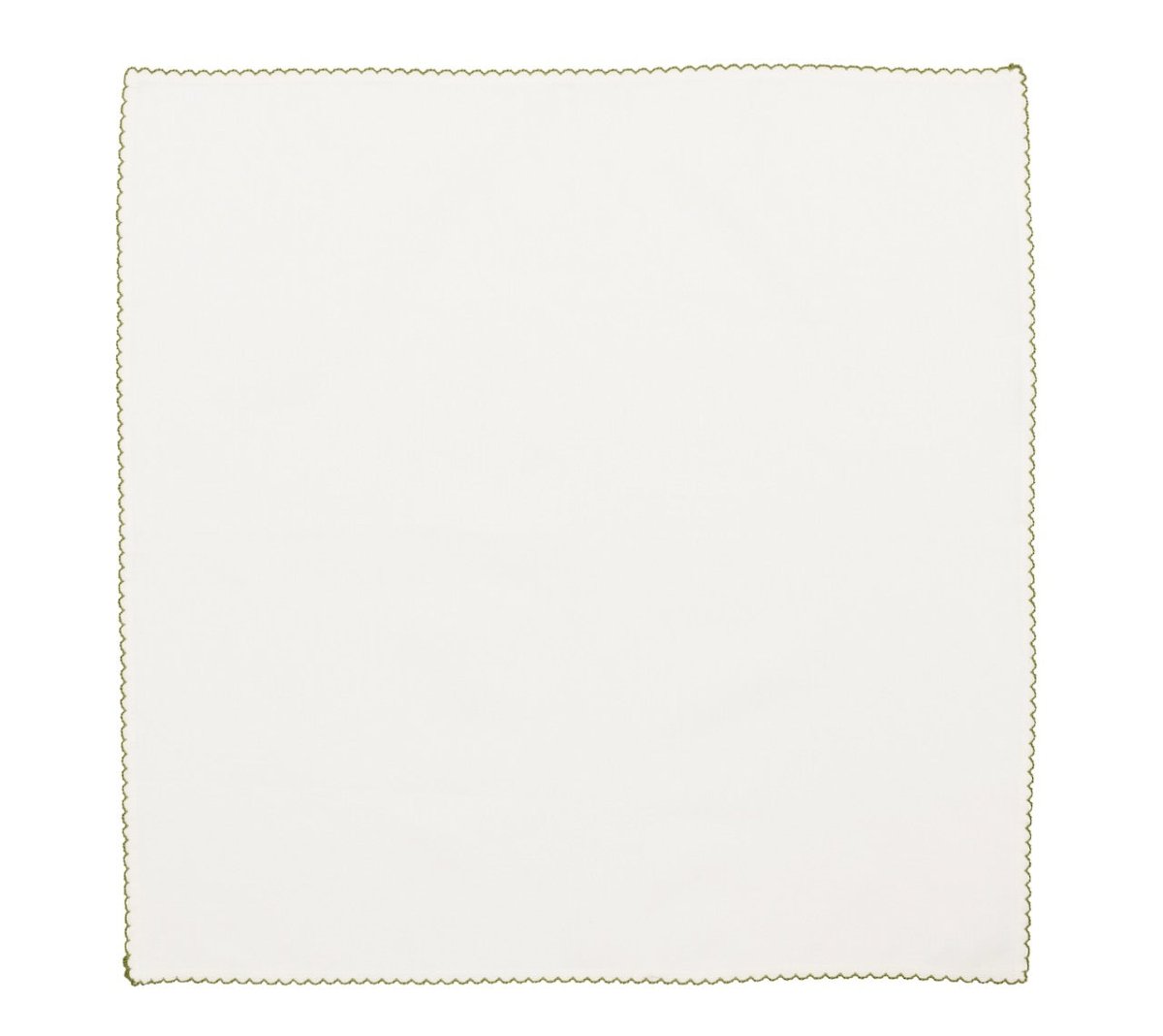 Casbah Napkins Set of 4 White & Green by Kim Seybert