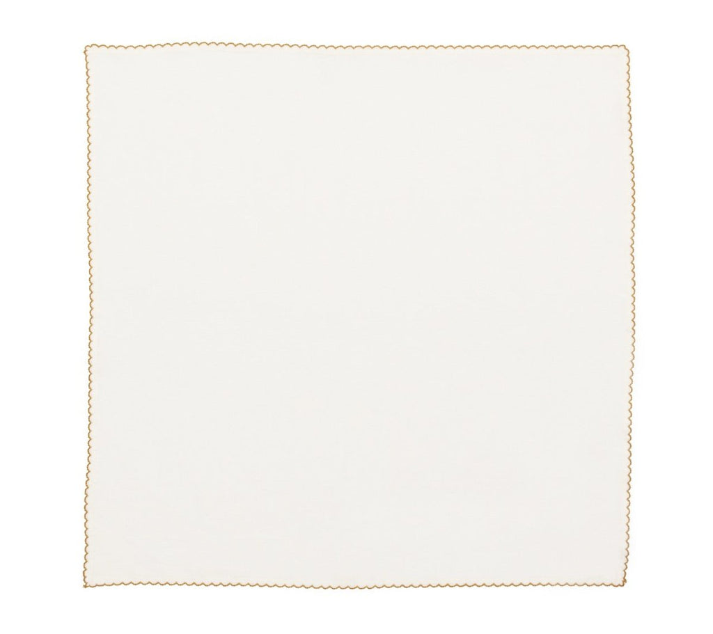 Casbah Napkins Set of 4 White & Natural by Kim Seybert