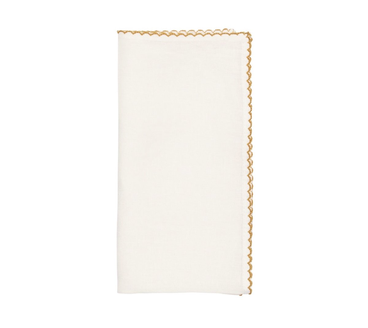 Casbah Napkins Set of 4 White & Natural by Kim Seybert