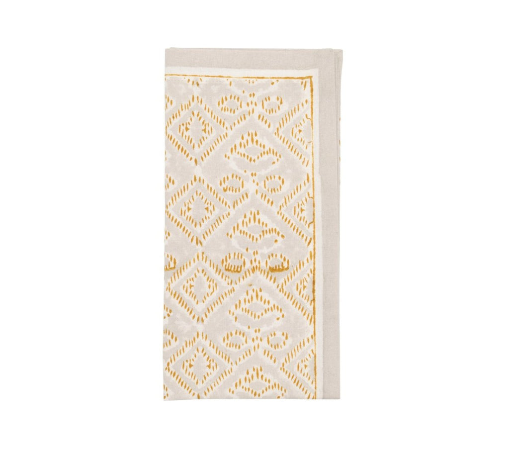 Alfresco Napkins Set of 4 in Natural & Gray by Kim Seybert