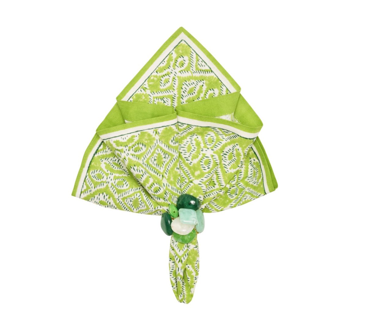 Alfresco Napkins Set of 4 in Olive & Green by Kim Seybert