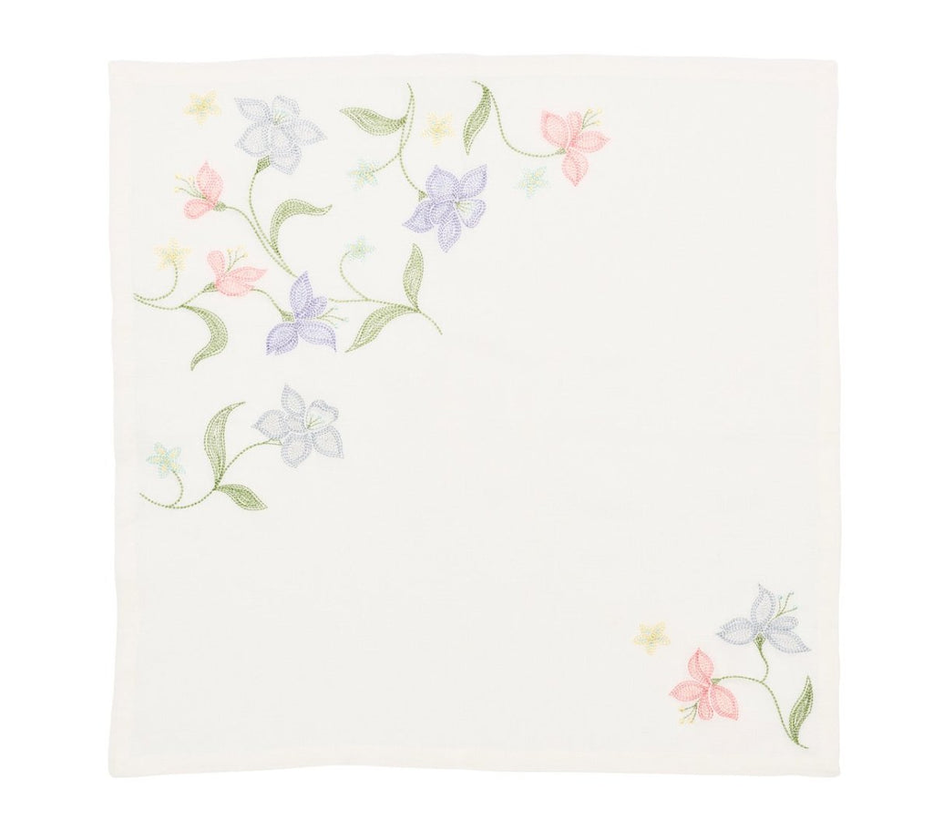 Vista Napkins in White & Multi by Kim Seybert