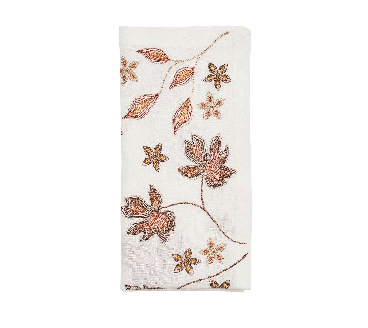 Maple Hues Napkin in White & Multi, Set of 4 Kim Seybert
