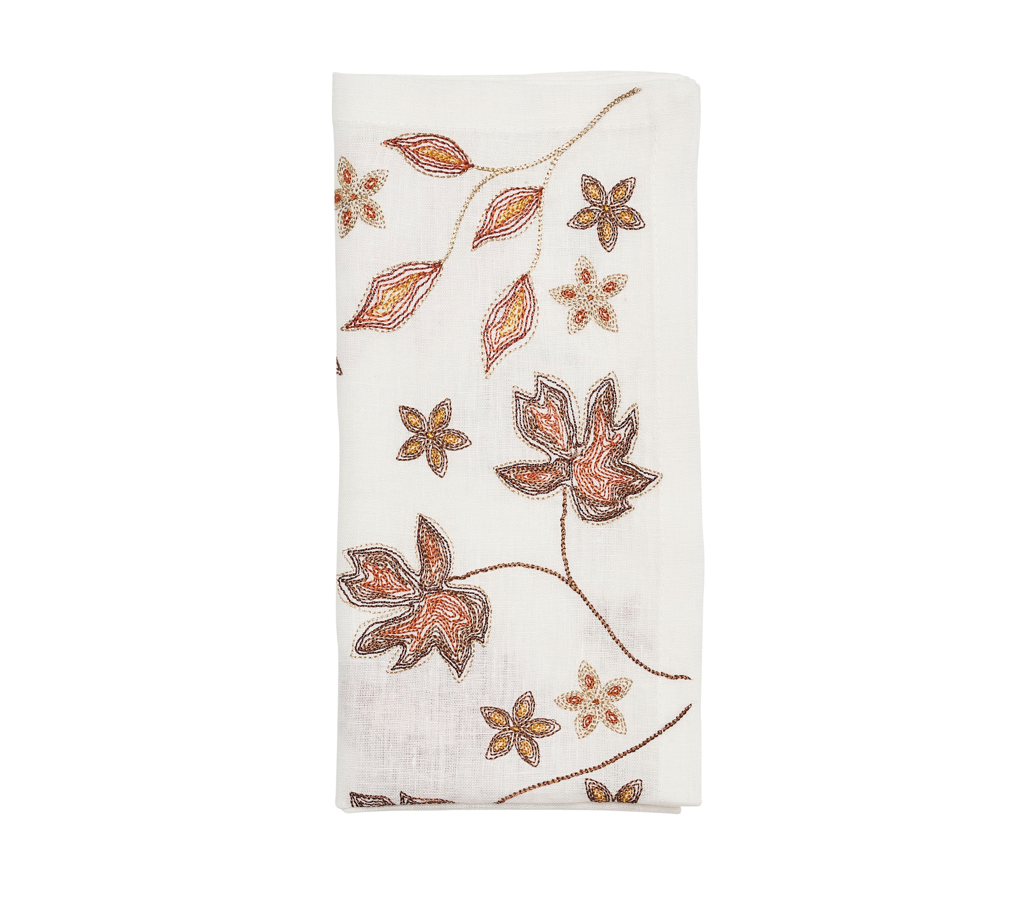 Maple Hues Napkin in White & Multi, Set of 4 Kim Seybert