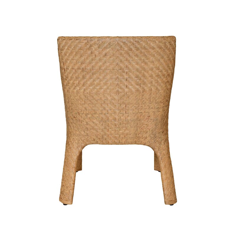 Noelle Basketweave Rattan Dining Chair by Worlds Away
