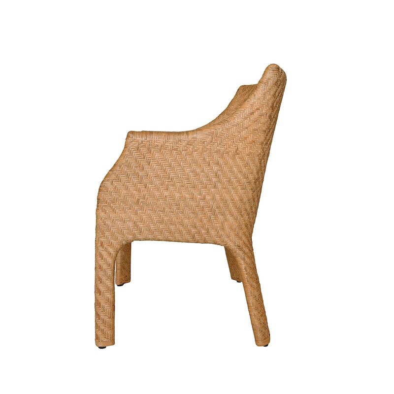 Noelle Basketweave Rattan Dining Chair by Worlds Away