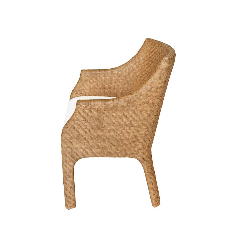 Noelle Basketweave Rattan Dining Chair by Worlds Away