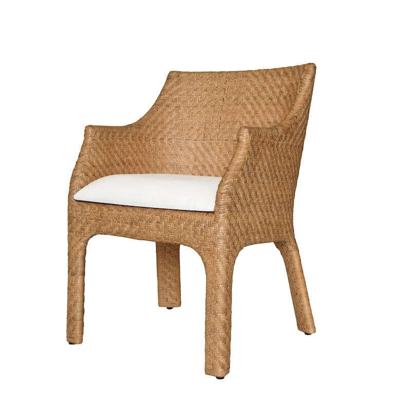 Noelle Basketweave Rattan Dining Chair by Worlds Away