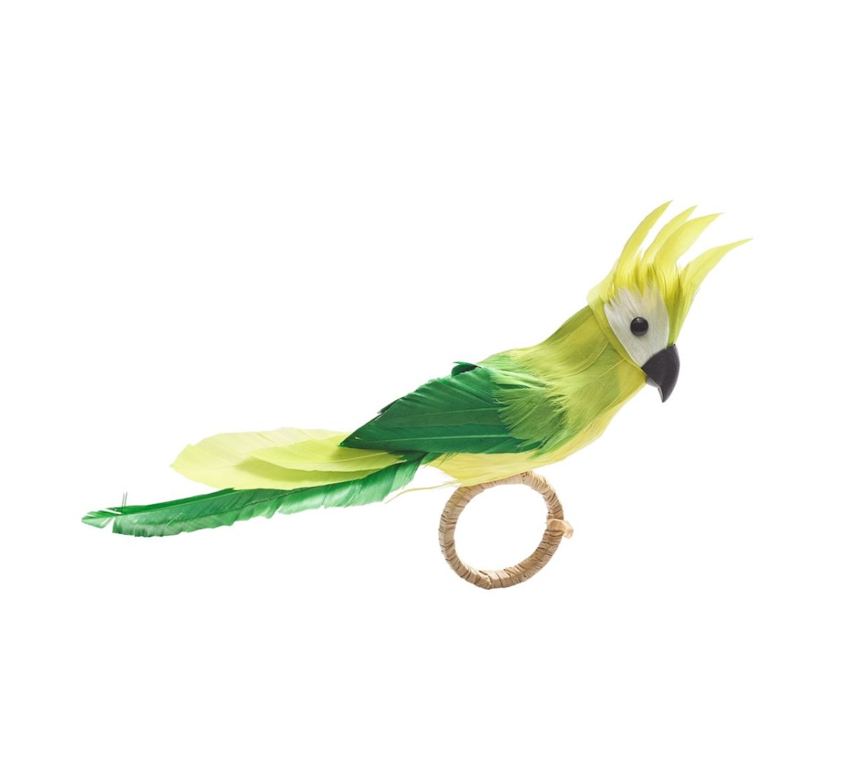 Parakeet Napkin Ring in Green Set of 4 by Kim Seybert