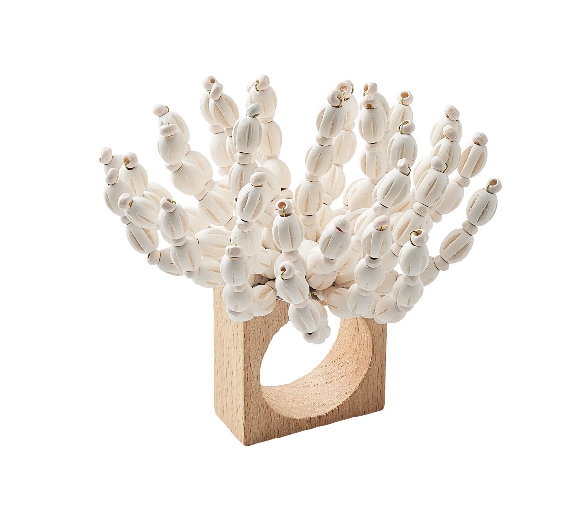 Reed Napkin Ring in White Set of 4 by Kim Seybert