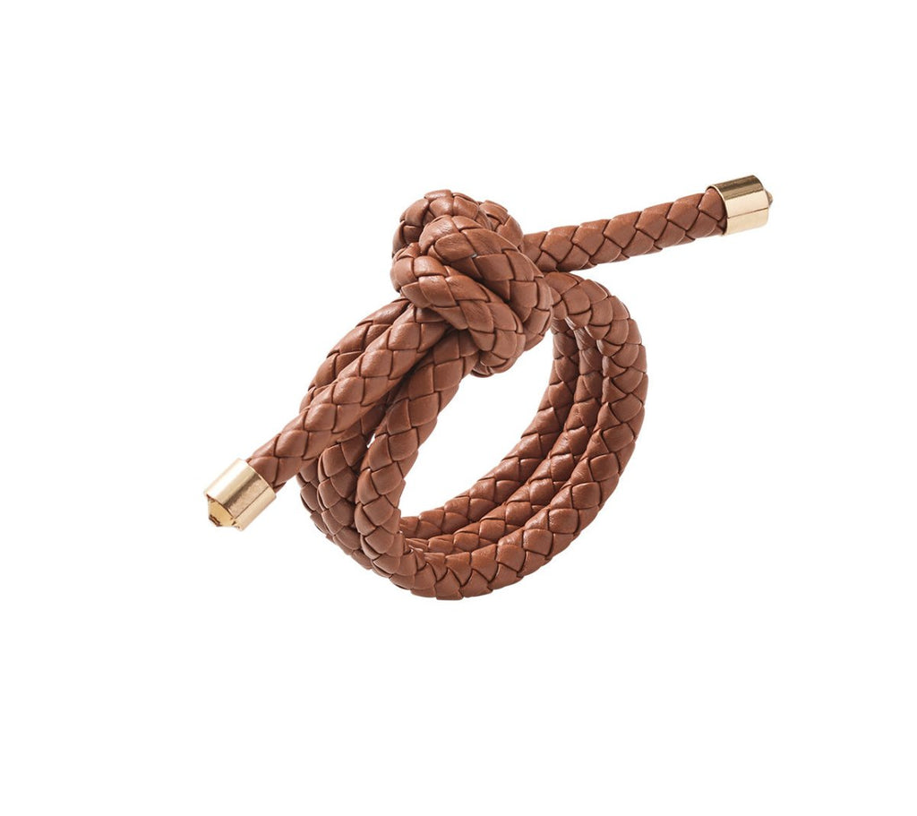 Rope Knot Napkin Ring in Brown by Kim Seybert