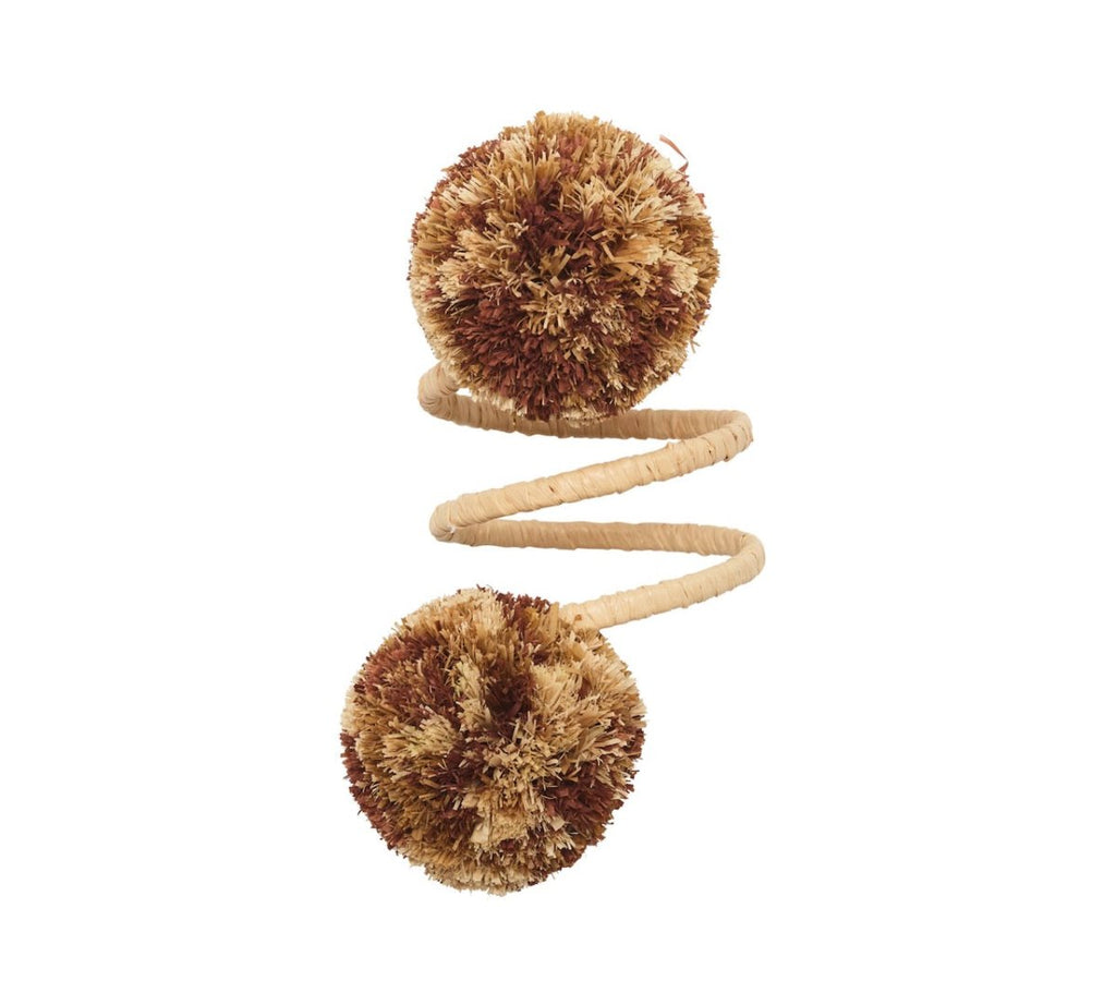 Casbah Napkin Rings Set of 4 in Natural & Brown by Kim Seybert