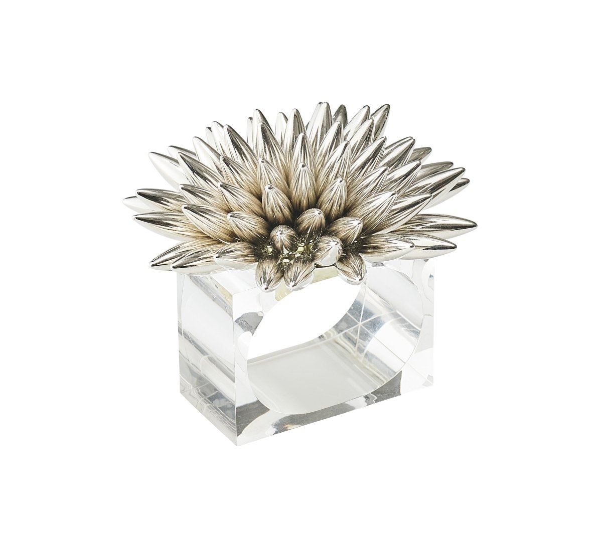 Stellar Napkin Ring in Silver Set of 4 by Kim Seybert