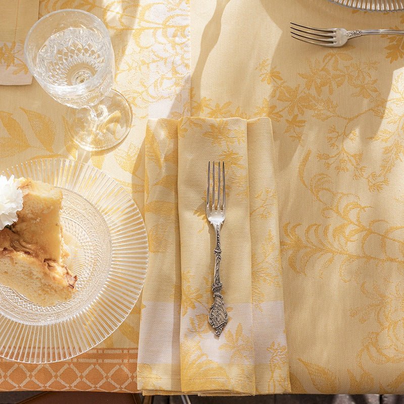 Jardin d'eden yellow napkin by le jacquard français