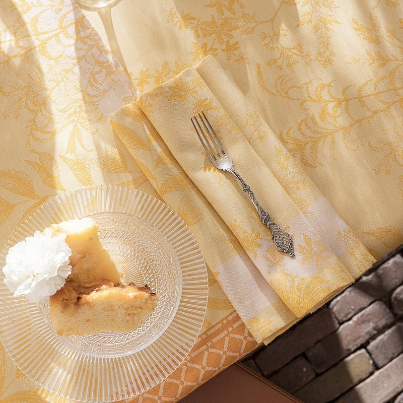Jardin d'eden yellow napkin by le jacquard français