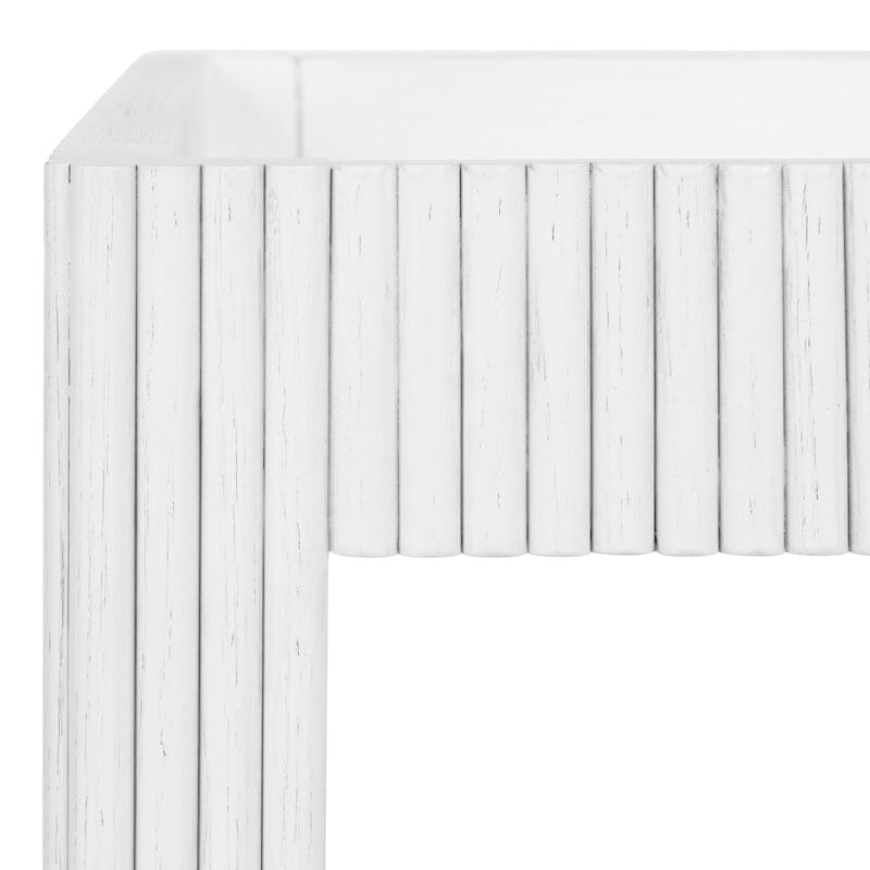 Otis White Fluted Bar Cart by Worlds Away