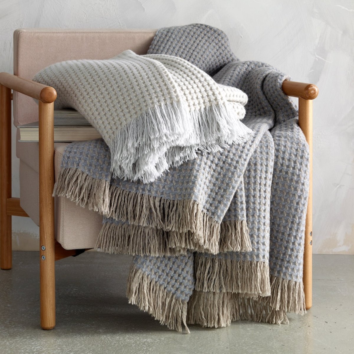 Cleo Cashmere Oversized Throw Blanket by Matouk