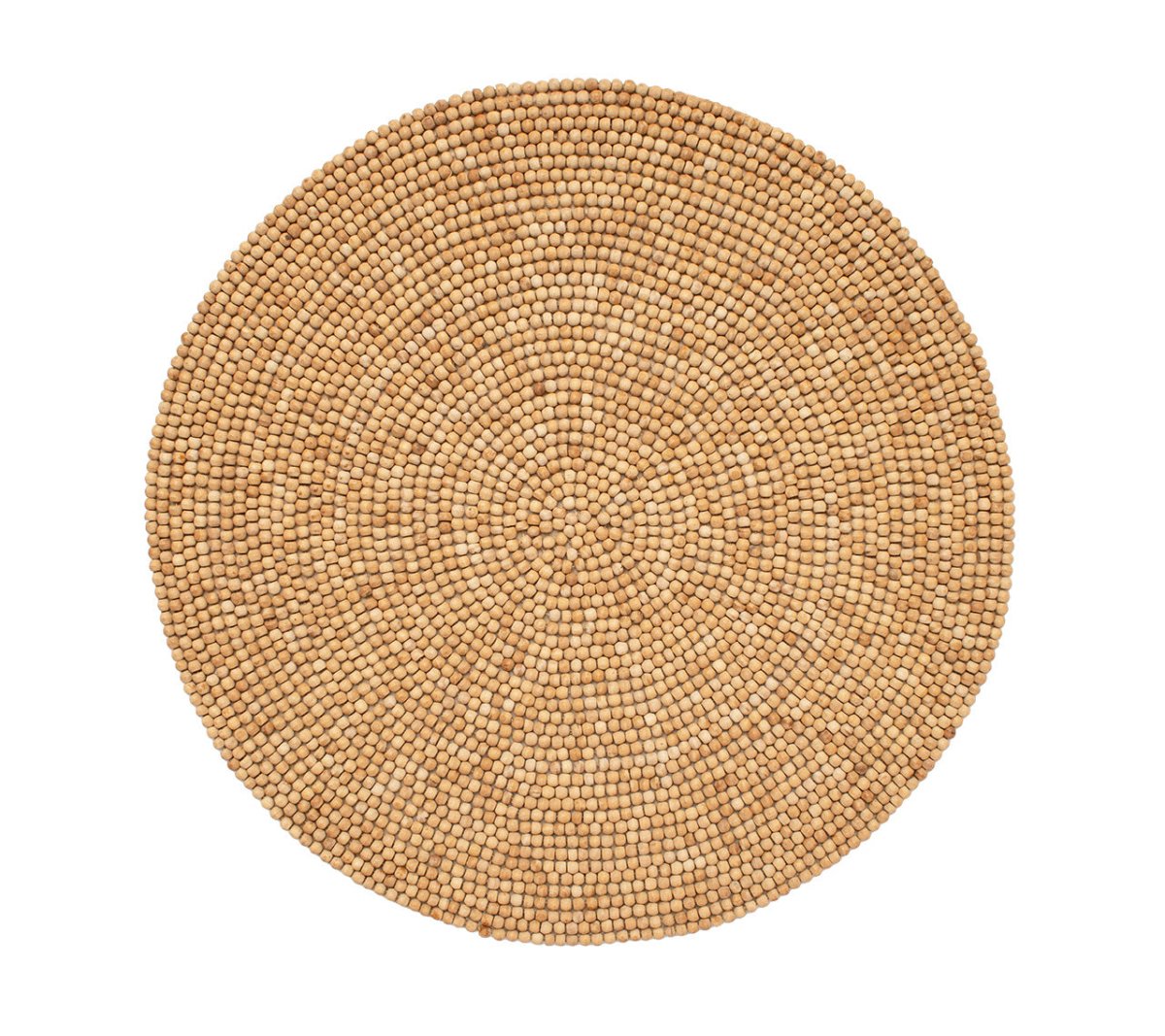 Wood Round Placemat in Natural Set of 4 by Kim Seybert