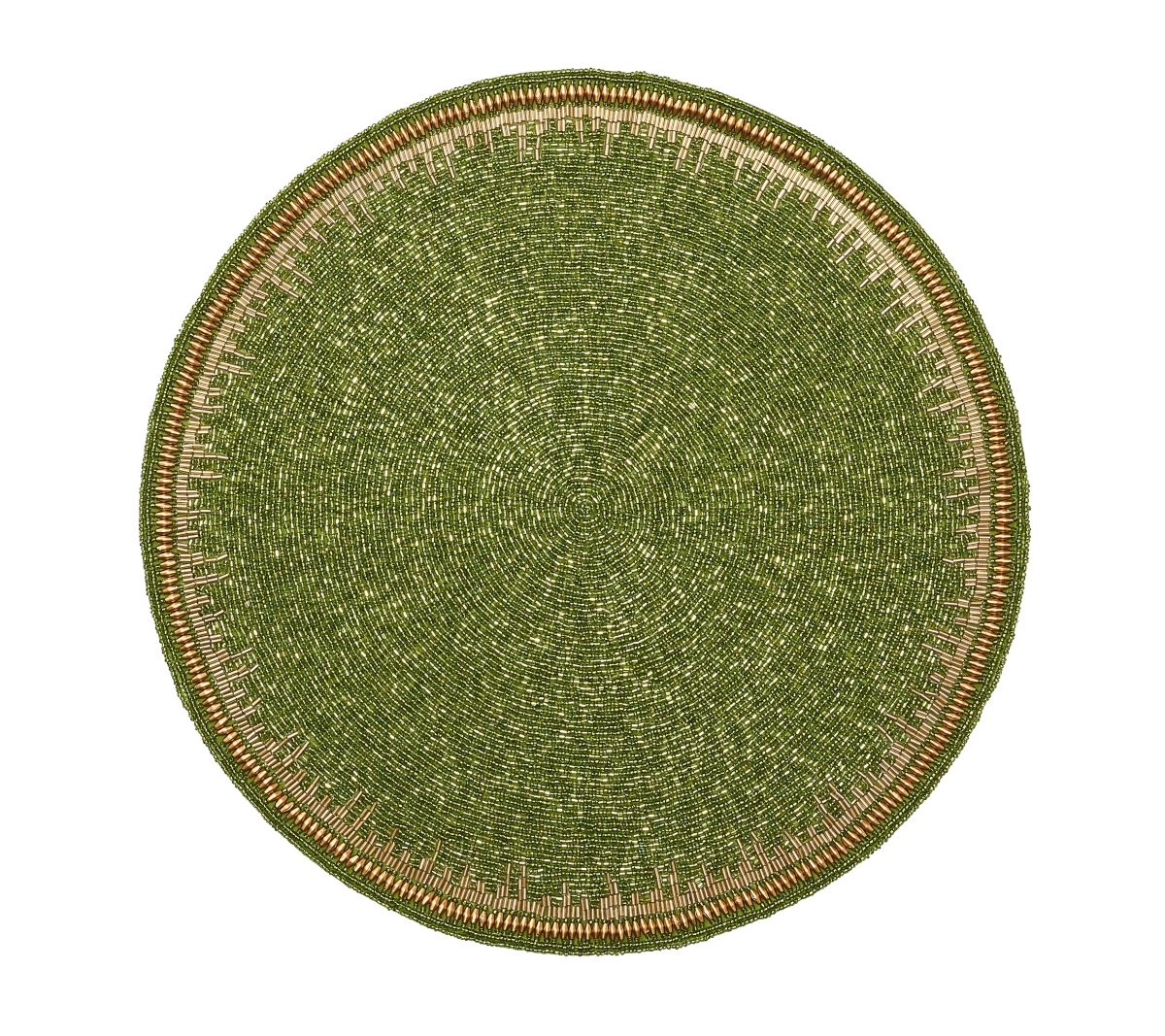 Enamor Placemat in Green & Gold Set of 4 by Kim Seybert