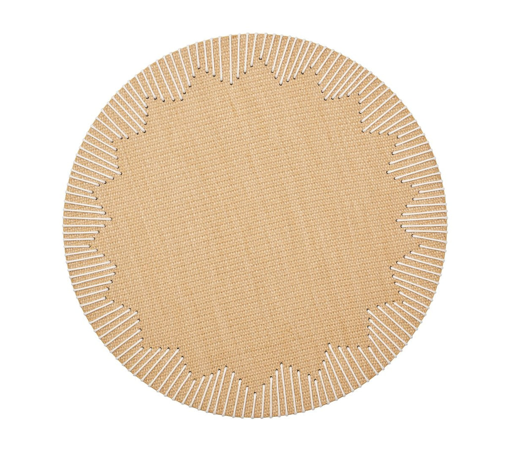 Dream Weaver Placemat in Natural & White Set of 4 by Kim Seybert