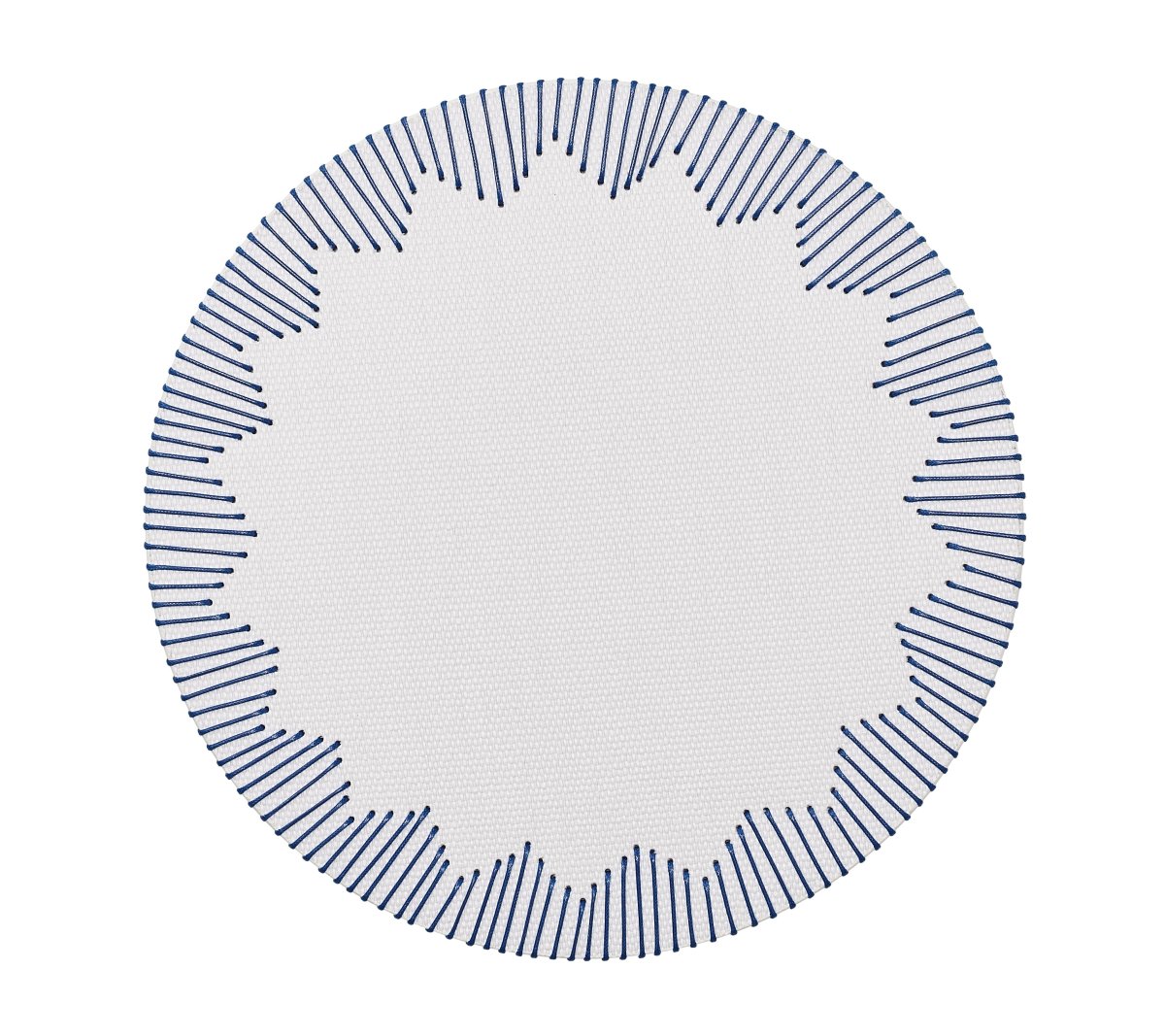 Dream Weaver Placemat in White & Blue Set of 4 by Kim Seybert