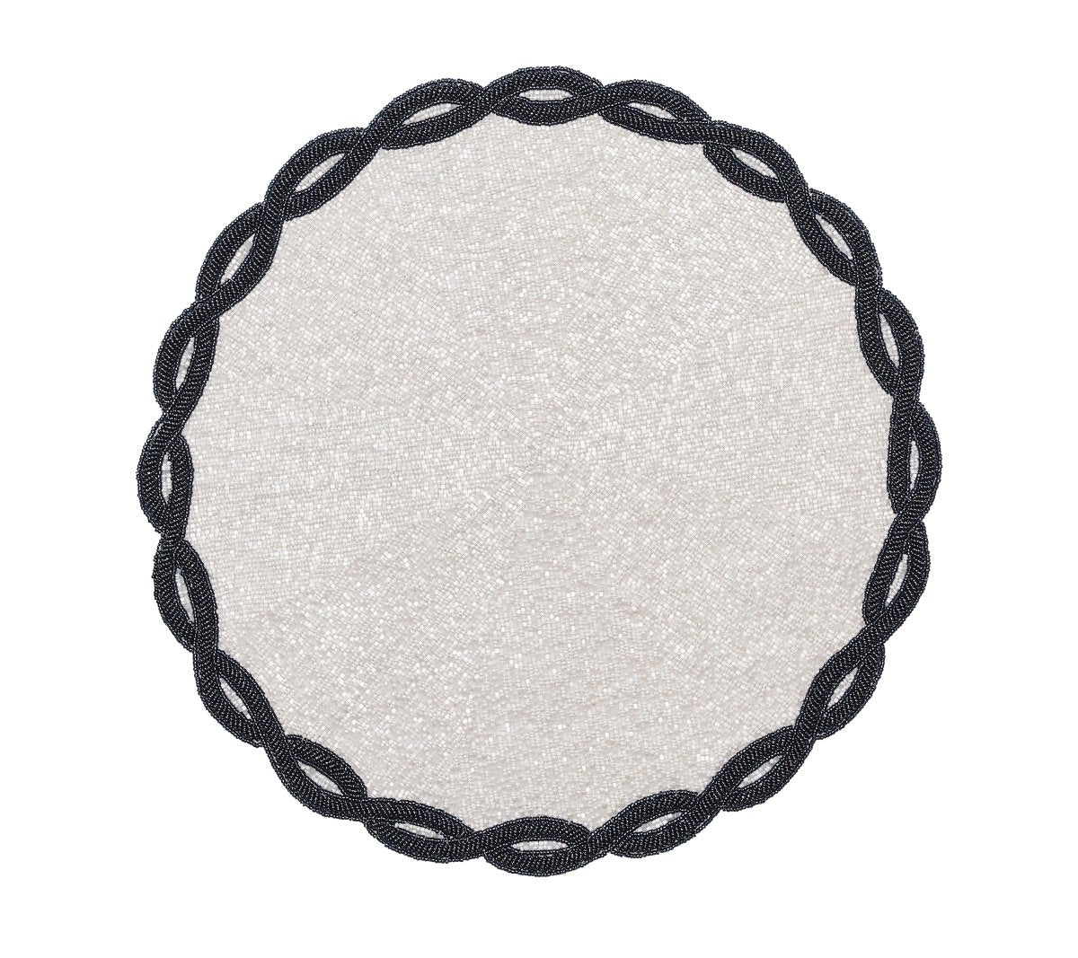 Infinity Placemat in White & Navy Set of 4 by Kim Seybert