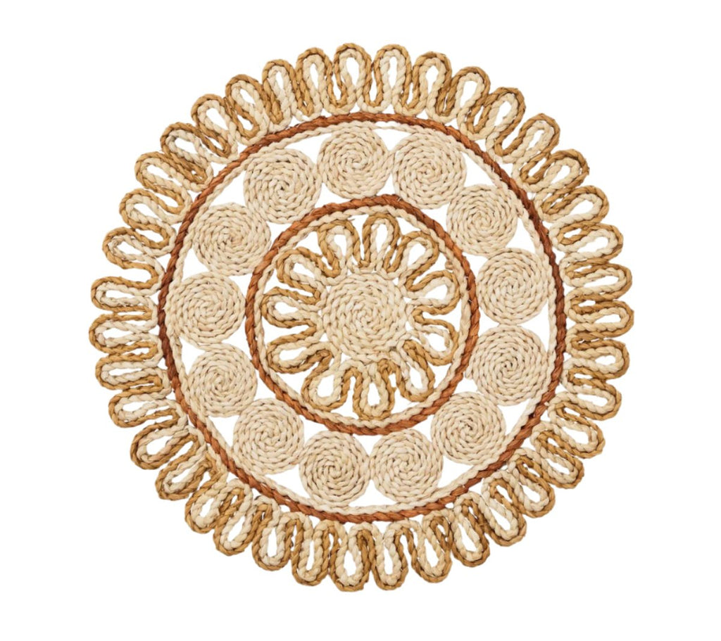 Casbah Placemat in Natural & Brown Set of 4 by Kim Seybert