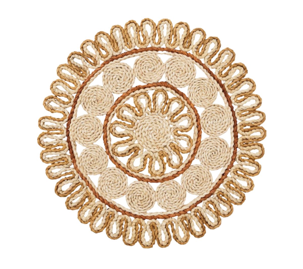 Casbah Placemat in Natural & Brown Set of 4 by Kim Seybert