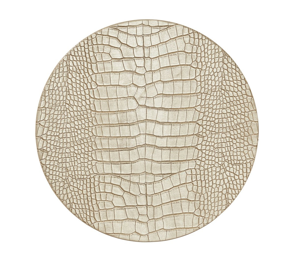 Croco Placemat in Gold Set of 4 by Kim Seybert