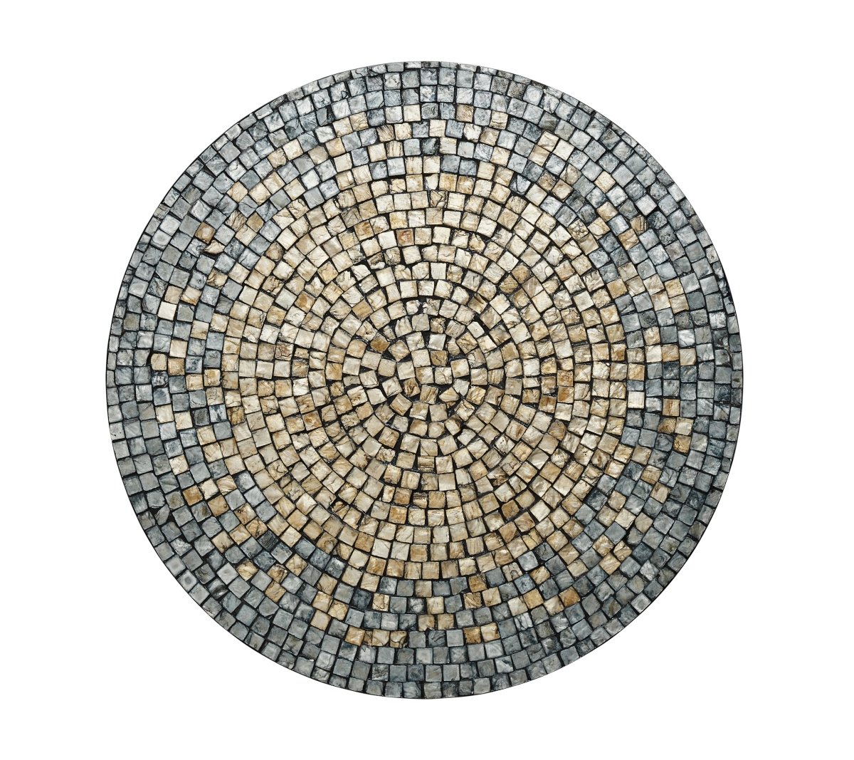 Shell Mosaic Placemat in Gray & Taupe Set of 4 by Kim Seybert