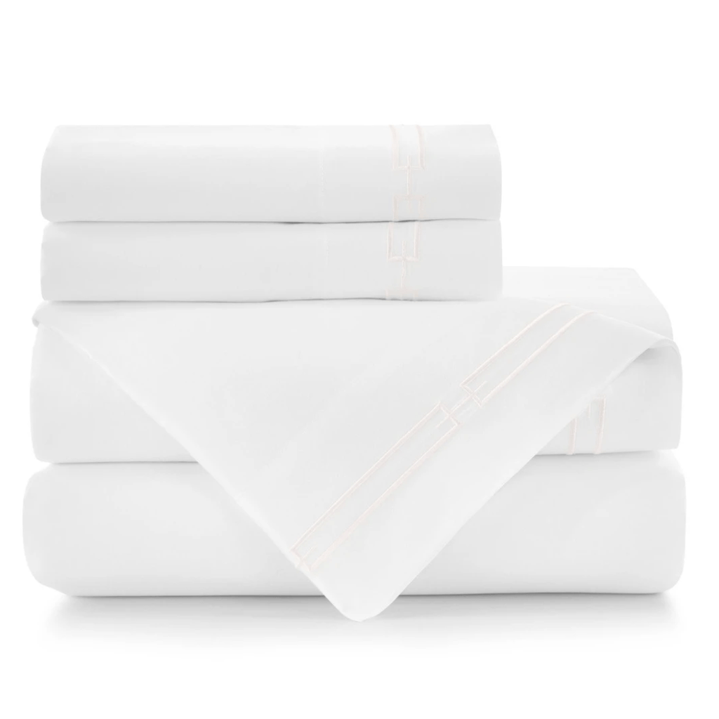Stanza Embroidered Sateen Sheet Sets by Peacock Alley