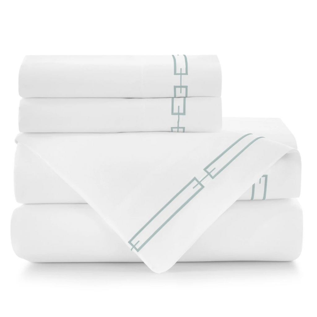 Stanza Embroidered Sateen Sheet Sets by Peacock Alley