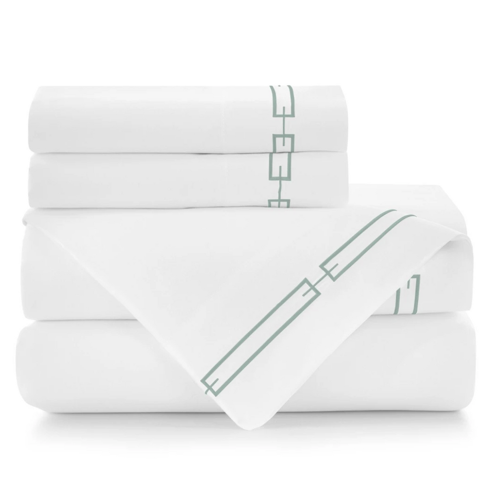 Stanza Embroidered Sateen Sheet Sets by Peacock Alley