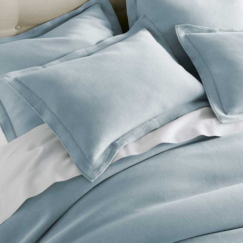 Angie Blue Stonewashed Matelassé Euro Sham by Peacock Alley