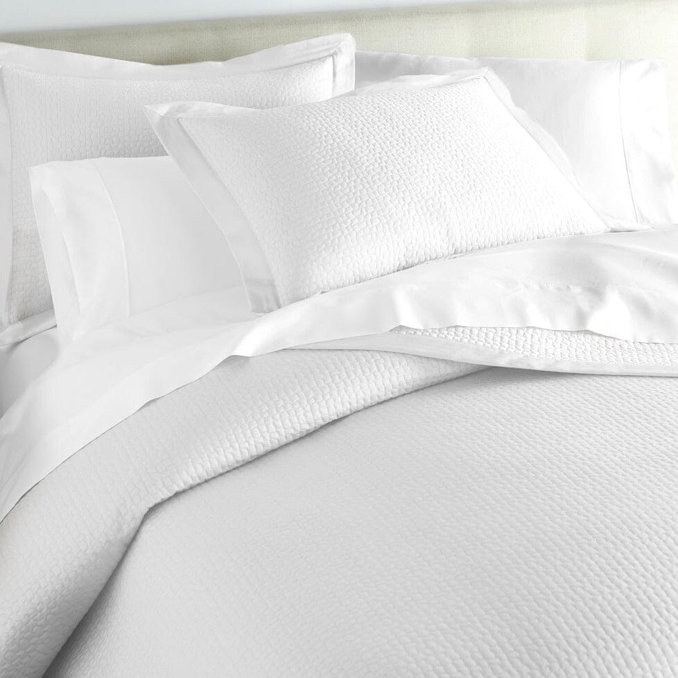 Hamilton White Quilted Coverlets by Peacock Alley