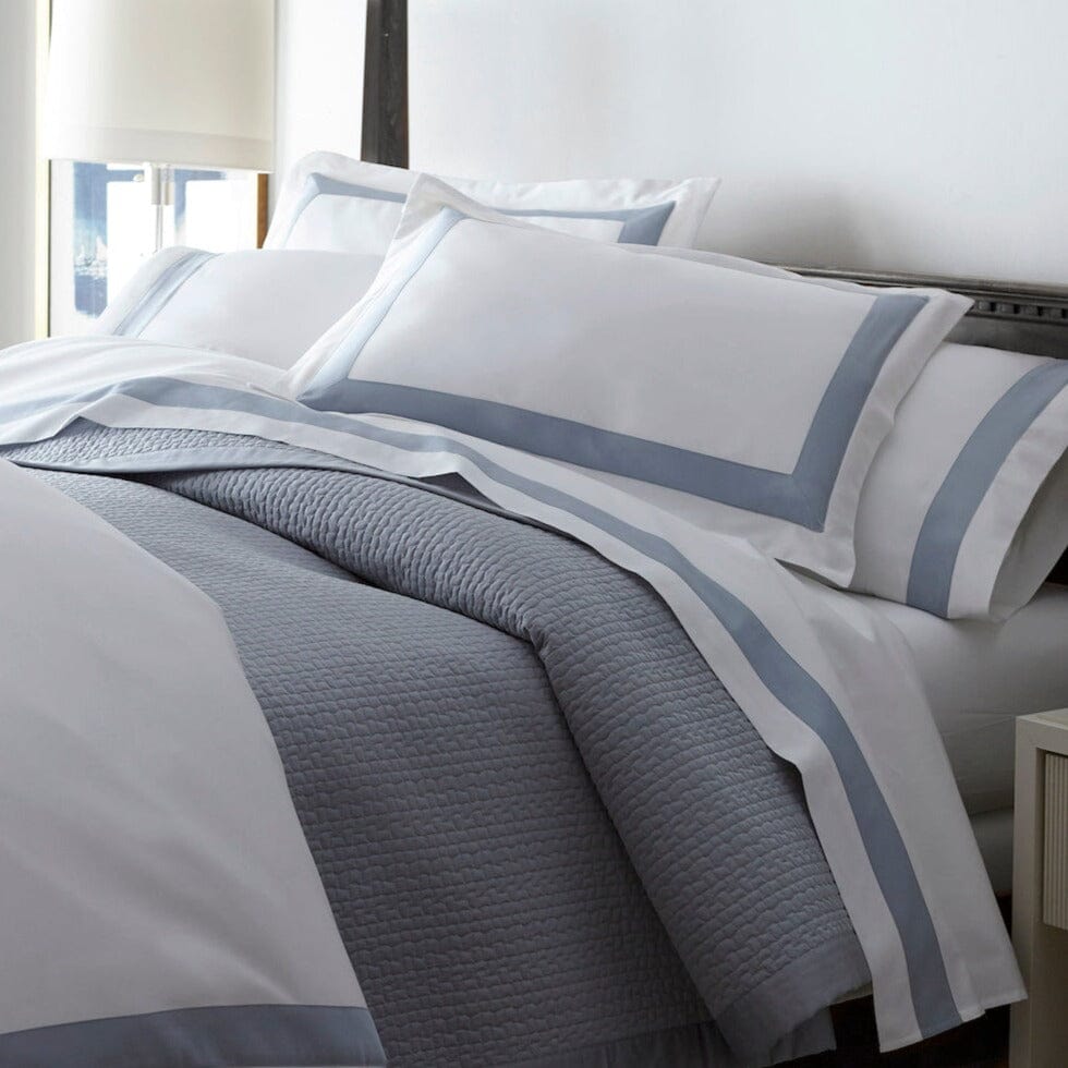 Hamilton Blue Quilted Coverlets by Peacock Alley