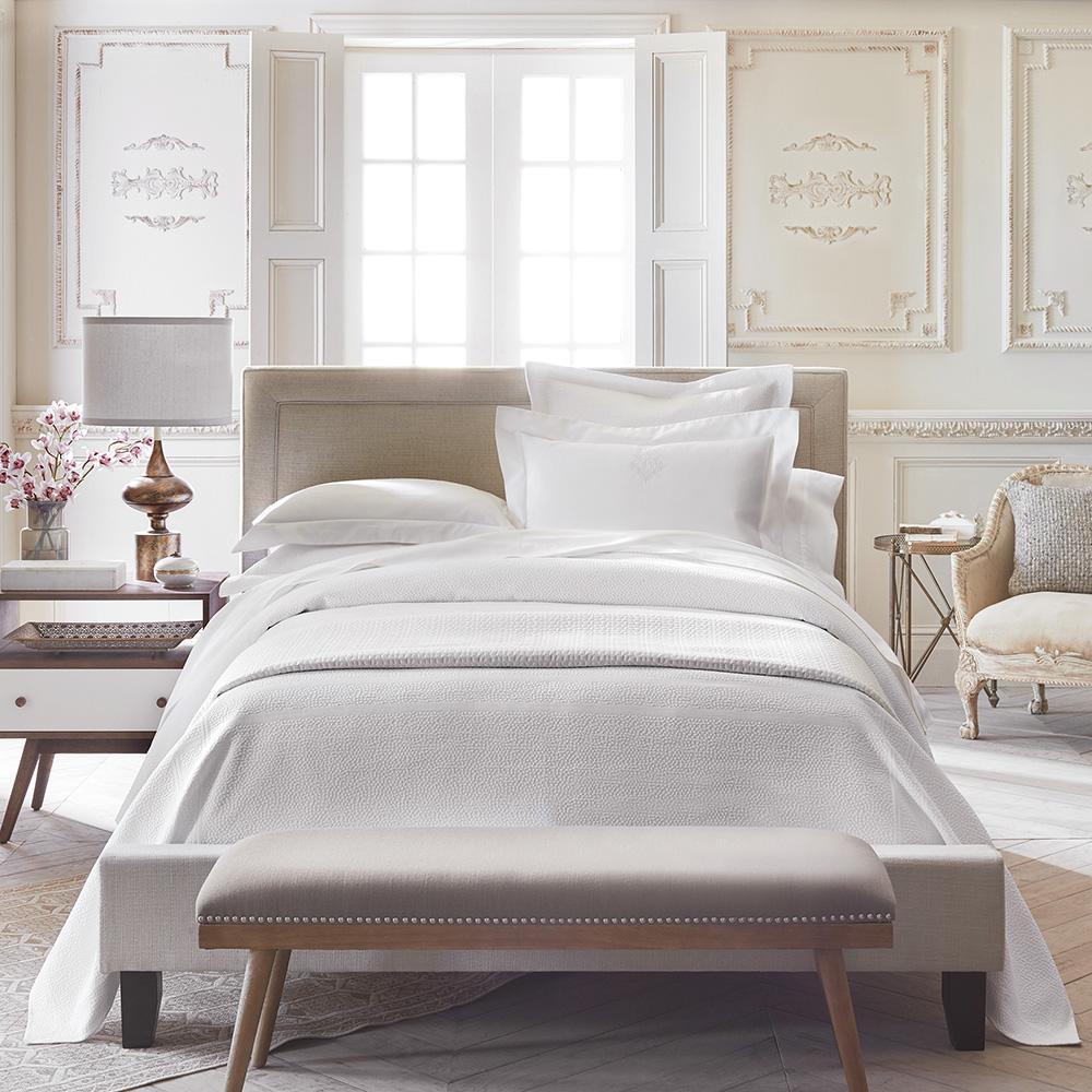 Hamilton White Quilted Coverlets by Peacock Alley