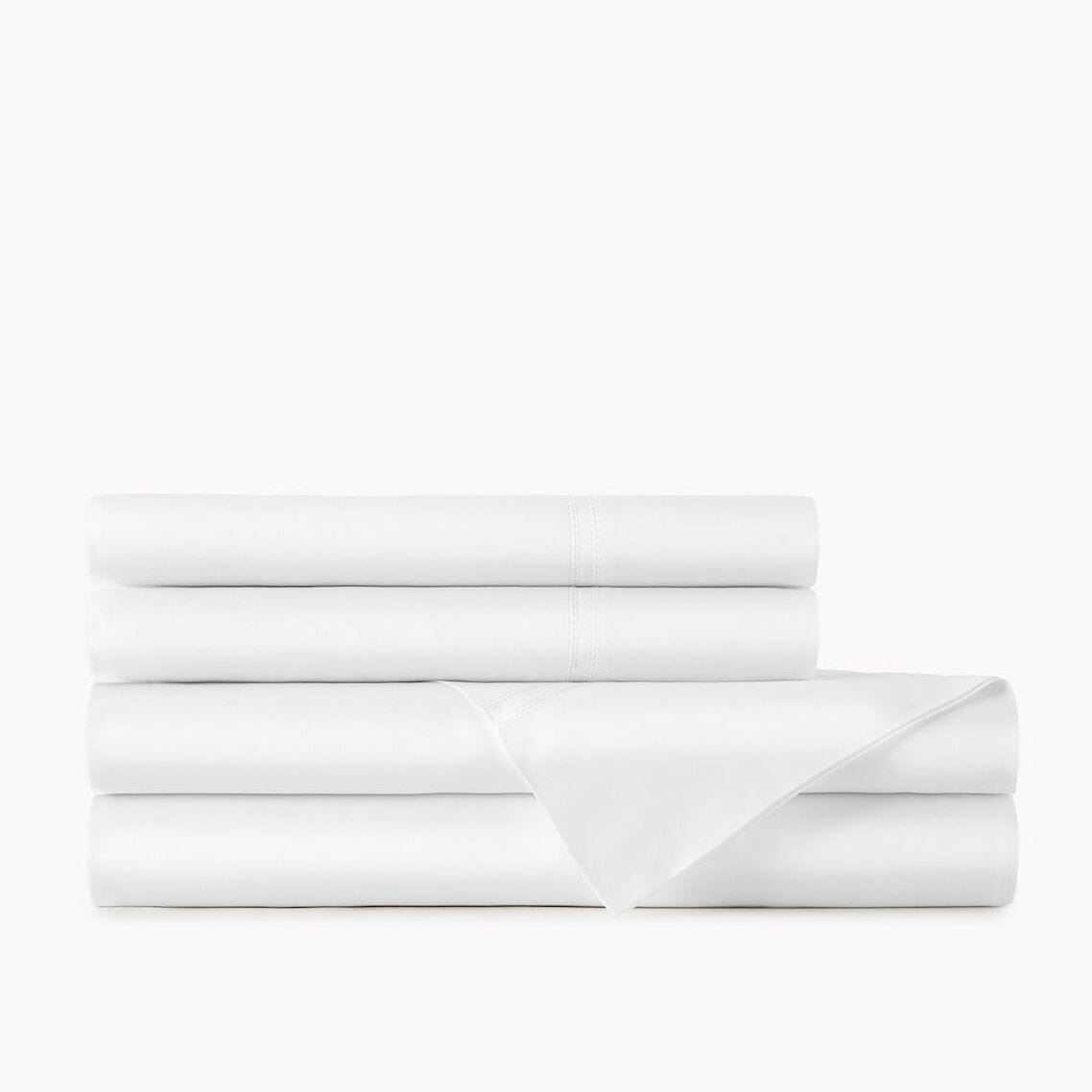 Lyric Percale Bedding in White by Peacock Alley